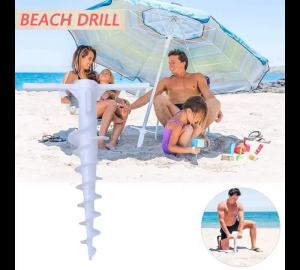 Spin Beach Umbrella Stand With Hook Inserts Spiral Umbrella Plug Equipment Universal Fit For Most Beach Umbrellas Outdoor Travel