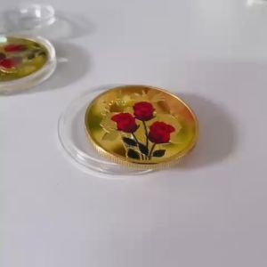 Su hoa hồng - Hoa Hồng mạ v.àng trang trí nhà cửa nội thất cửa tiệm quà valentine 14/2 8/3 20/10