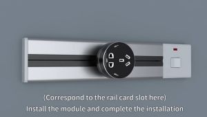 Premium Meteorite Black Track Power Socket – Surface Install 32A 250V Dual-Side Wiring 6-Month Warranty (60cm/80cm/100cm/120cm)