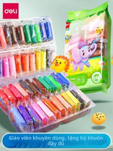 deli | Đất Sét Màu Nhẹ Không Độc 24 Màu