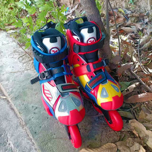 Bodeng Mens And Womens Artistic Flat Flower Roller Skates HV Braking Straight-Line Skating Shoes Childrens Inline Skates