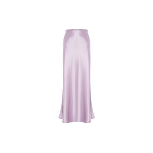 Acetate Satin Womens Minimalist Fish Tail Skirt White