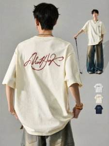 SZON | Áo Thun Cotton Oversized Thêu High Street