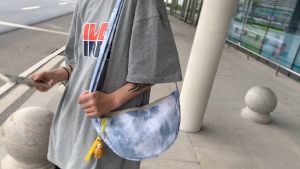 Mr. Classy Irithel Shoulder Bag Tie-Dye Nylon Fashion Dumpling Bag for Women
