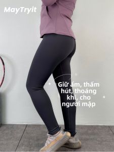 maytryit | Quần Leggings Dày Co Dãn Cao Thắt Lưng Đỡ Bụng Cho Thể Dục và Yoga