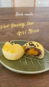 Bánh mochi đậu đỏ nhân trứng muối ăn vặt siêu ngon
