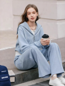 XIANGYING | Zipper Style Womens Leisure Sportswear Set