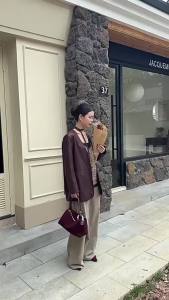 SHUCAI | Ladies Matte Suede Leather Pillow Tote High Quality Women Brown Coffee Handbag Winter Autumn Female Shoulder Crossbody Bag Red