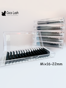 High Quality Matte Black Extensions Handmade Curling Dense Mixed Single Root Fake Eyelashes Easy to Use Natural Looking