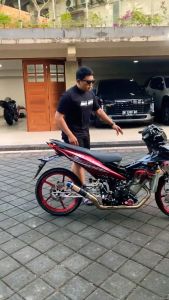 Knalpot RL Red Leo Muffler Sarbor inlet 51mm Black Coating