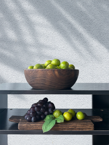 Retro Wood Round Plate