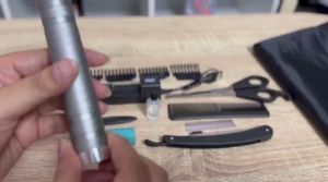 Alat Cukur Rambut Profesional Hair Clipper Elektrik Tanpa kabel Mesin Cukur Kumis Dan Jenggot Portable charger / Bisa dicas 1 Set