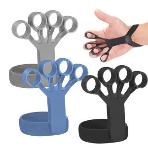 Hand Grip Strengthener Upgraded Silicone Finger Stretcher and Finger Exerciser 3 Kinds Of Strength Rehabilitation Workout Pain Relief Improve Dexterity Strength