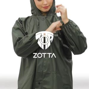 ZOTTA Setelan Jas Hujan Pria dan Wanita Dewasa Bahan PVC Tebal Anti Rembes