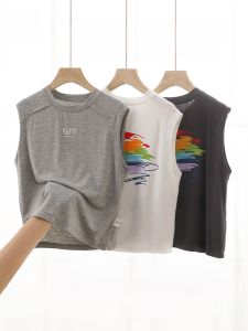 Cool Modal Summer Vest Close-Fitting Ice Silk Sleeveless T-Shirt for Children And Teenagers Boys And Girls Sports Style