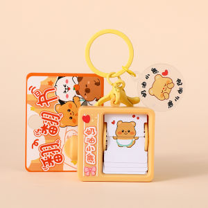 Mini Flip Book Keychain Stress Relief Toy Creative Gift Butterfly Emperor Brand PVC Material Cartoon Series Bag Accessory