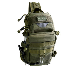 Mens Outdoor Tactical Crossbody Bag Small Capacity Fishing Gear Bag Single Shoulder Strap Sports Bag for Hiking And Camping