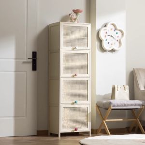 KAIPAQI | Space-saving Multi-layer Cabinet Home Storage Organizer Narrow Cabinet