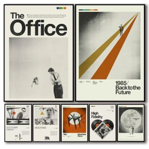 Vintage Movie Poster TV Film The Office Back to the Future Aesthetics Wall Art Retro Canvas Painting for Living Room Decoration
