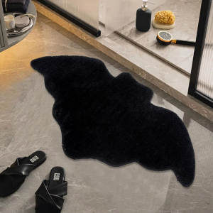 VIKAMA Halloween Spooky Spider Web Print Rug Non Slip Soft Bath Floor Mat Living Room Indoor Festival Home Party Decor