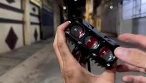 12V / 24V Lampu Sorot Tembak Mobil Lampu Tembak Sorot SQL 3 Mata Mini Plus Devil Eyes Senja Full Alumunium Waterproof Universal Motor Mobil