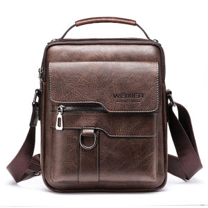 mens bag casual mens leather bag sling Side backpack retro vertical portable business Crossbody bag for mens shoulder bag