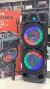 Wireless Bluetooth Power Speaker Large Outdoor Square Dance Portable Subwoofer High Fidelity Stereo Column withMicrophe