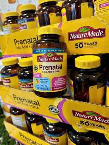 Vitamin cho bà bầu Nature Made Prenatal Folic Acid Dha 150 viên