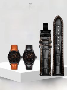 SOALFANEY | Mido Genuine Leather Watch Band M005 สำหรับผู้ชาย สายนาฬิกาแบบติดตรง สีน้ำเงินและสีแดง ขนาด 22 มม. 23 มม. สายนาฬิกาสำหรับผู้ชาย