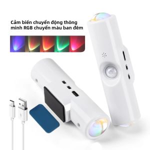 Parkson | Đèn LED RGB Cảm Biến Chuyển Động Đèn Ngủ USB Sạc Treo Tường Tủ Tủ Quần Áo Đèn Phong Cách Hiện Đại Nhà Phòng Ngủ Đầu Giường Chiếu Sáng