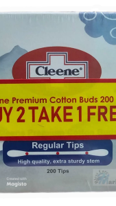 CLEENE PREMIUM REGULAR COTTON BUDS 3 X 200s PROMO PACK 4800067133040