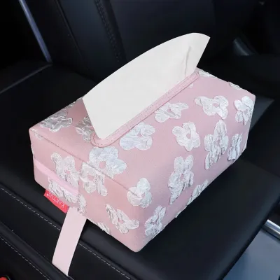 Luxury Woven Leather Tissue Box for Living Room Bedroom Modern Minimalist Style Car Interior Home Storage Organizer Box