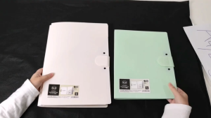 Expanding File Folder Long/A4 Folder Organizer 8 Pockets Clipboard With Cover 32.6x24.3cm