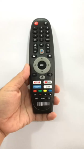 Remote Dùng Cho TV ASANZO Điều Khiển Tivi Nhận Giọng Nói Android Smart TV NETFLIX YouTube Prime Video USB Kèm Pin AAA