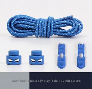 Dây Giày Tròn Đàn Hồi Không Cần Buộc Khóa Nhựa Dùng Cho Tất Cả Các Loại Giày Thể Thao Dây Thun Polyester Phụ Kiện Giày Tiện Lợi