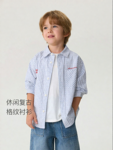 Marc&Janie | Casual Vintage Cotton Checkered Boy Shirt