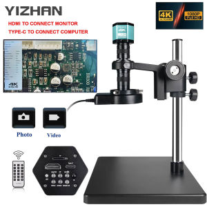 YIZHAN Microscope 1080P 2160P HDMI USB VGA TYPE-C 60FPS Video Microscope Set Digital Camera Lens LED Used for repairing mobile phones industrial welding