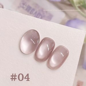 ยาทาเล็บเจล PSK Dreamy Purple Series Cat Eyes 1 ชิ้น รุ่น 2025 แฟชั่นฤดูใบไม้ร่วงฤดูหนาว สีใสแบบน้ำแข็ง ช่วยให้เล็บดูขาวขึ้น พร้อมลูกปัดแก้วสำหรับตกแต่งเล็บ