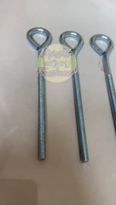 Eye Bolt Zinc Hook 5/16 inch Plated Steel Hook 8mm Drat Kasar Gantungan Tutup Roofing Tertutup M8