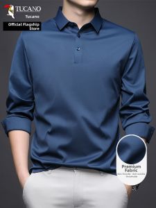 TUCANO | Long Sleeve Ice Silk Business POLO Shirt for Spring and Autumn