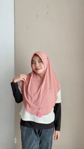 Hijab Sport Wanita Matt jersy Polos/Jilbab Bergo Pet Antem Polos/Jilbab Sporty Hamida Size M