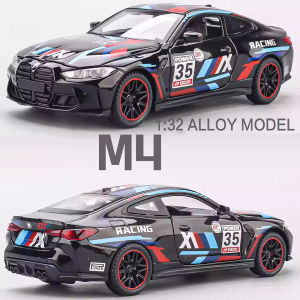 1:32 M4 Toys Cars Models Alloy Diecast With Sound Light Miniature Vehicles Exquisite Interior Supercar Perfect Gifts for Kids