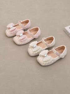 Princess Dance Shoes for Girls Rhinestone Bean Bean Shoes Spring Summer New Style Childrens Shoes Little Girls PU Leather Shoes