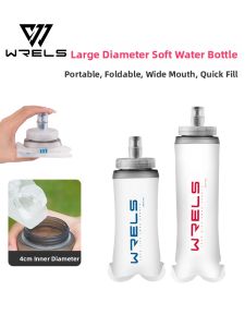 Wrels Sports Soft Water Bottle Foldable Outdoor Cycling Convenient Large Capacity Water Bag Running Outdoor Activities Water Canteen