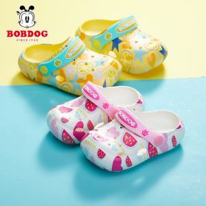 Baofu รองเท้าแตะเด็กสำหรับฤดูร้อนรองเท้ามีรูสำหรับเด็ก1-3ขวบ2ขวบรองเท้าแตะกันลื่นใส่ในห้องกันการชนกันของเด็กหญิงและเด็กชาย