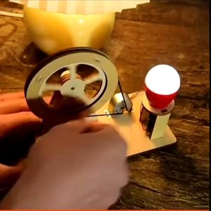 DIY Hand Crank Dynamo Generator Hand Bulb Kit Science Experiments Kits Physical Learning Education Model Toy Children Gift