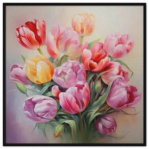 Tranh treo tường dán tường Canvas hoa Tulip. CGI-35