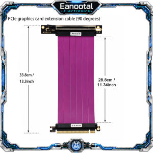 Triple Slot Vertical GPU Mount Bracket Black with PCI Express Gen3 Gen4 Riser Cable