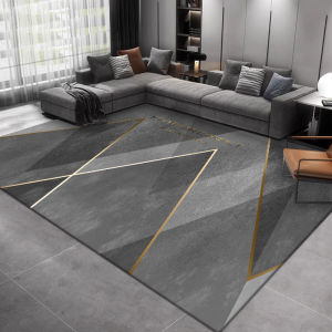 พื้นที่นอนสไตล์ยุโรปแบบเรียบง่ายหรูหราขนาดใหญ่สำหรับห้องนั่งเล่น โซฟา โต๊ะกาแฟ พื้นที่ทำงาน ห้องนอน ป้องกันการลื่น สีสันสดใส ป้องกันการลื่น