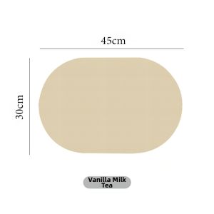 French Style Dining Table Mat Heat Resistant Oil Proof High Temperature Resistant Home Use Leather Material Rectangular Shape